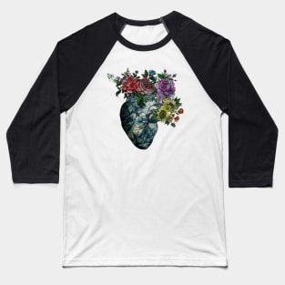 Flowered Heart Baseball T-Shirt